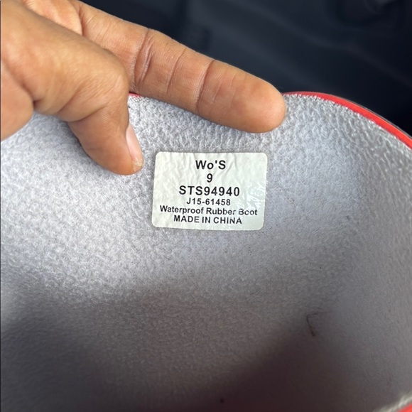 Sperry Walker Spray Rain Boots size 9 red and black - Picture 3 of 7